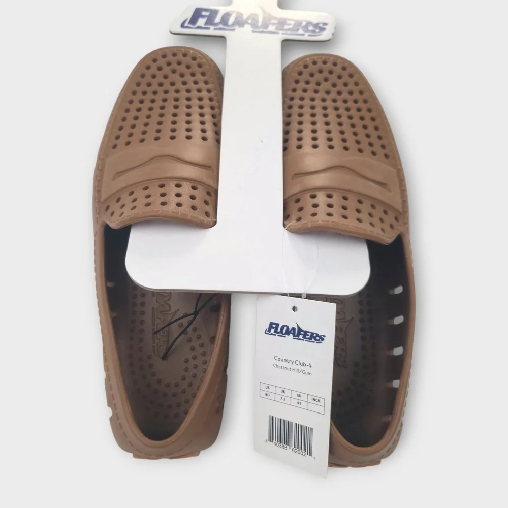 NEW Men's Floafers Country Club Driver Chestnut Hill / Gum Brown Size 8 D w/tags